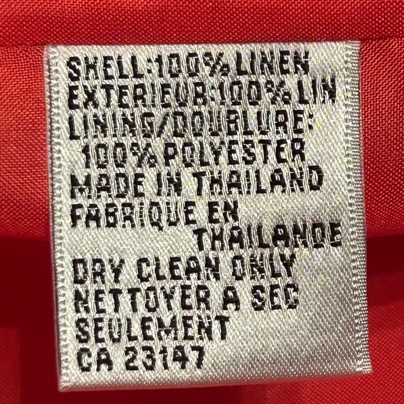 NWT Talbots Linen Blazer Womens Size
12P Petite Coral Business Layer Breathable - Picture 11 of 11